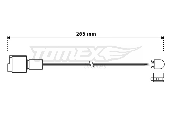 Výstrażný kontakt opotrebenia brzdového oblożenia TOMEX Brakes
